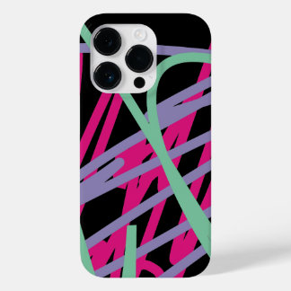 Coque Case-Mate iPhone Turquoise rose violet 80s Festive Motif Multicolor