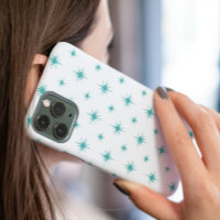 Turquoise Starburst atomique Motif du milieu du si
