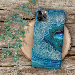 Etui iPhone Case-Mate Turquoise tendance Blue Aqua Turquoise Geode Rock 