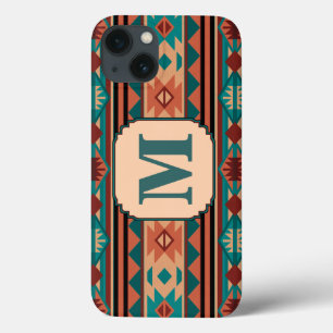 Coques Pour iPhone Turquoise Terracotta Monogram