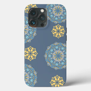 Case-Mate iPhone Case Turquoise Turquoise bleu et jaune Mandala Art Moti