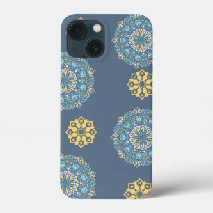 Case-Mate iPhone Case Turquoise Turquoise bleu et jaune Mandala Art Moti