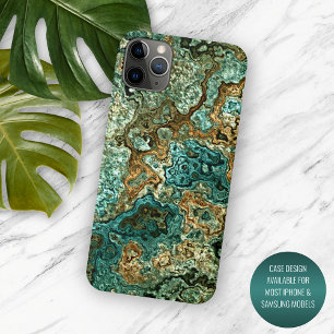 Case-Mate iPhone Case Turquoise Turquoise Or Brown Minéraux Marbre Art