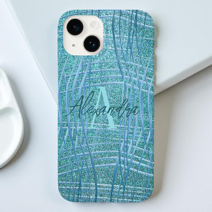Coque Case-Mate iPhone Turquoise Turquoise Parties scintillant métallique