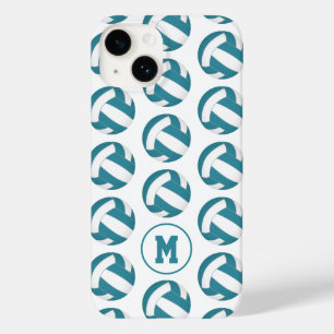 Coque Case-Mate iPhone turquoise volleyballs filles monogrammed