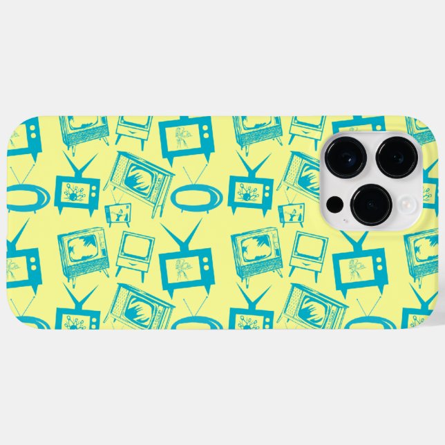Coques Case-Mate iPhone TV rétro personnalisable (Verso (horizontal))