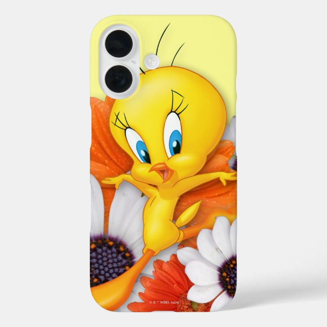Coques Case-Mate iPhone TWEETY™ avec marguerites (Verso)