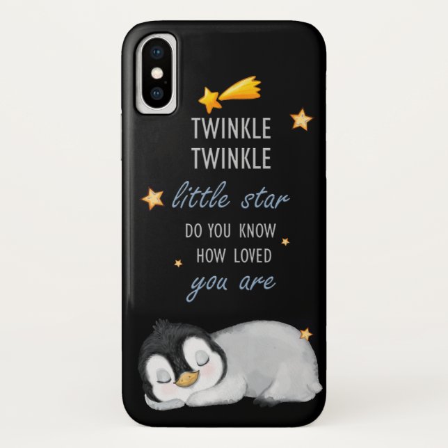 Coques Case-Mate iPhone Twinkle, Twinkle Little Star pour Pingouin de Somm (Dos)