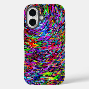 Coque Pour iPhone 16 Twirling couleurs Zigzag Motif