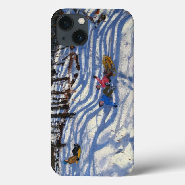 Coques Case-Mate iPhone Two boys falling off a sledge Morzine (Verso)