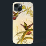 Etui iPhone 13 Two Colorful Hummingbirds Aiming for Same Flower<br><div class="desc">Artist John Gould was passionate about birds. In this colored drawing,  the two hummingbirds and the flower are represented beautifully. The details in this colorful fine art will delight any art lover.</div>