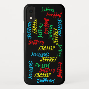 Case-Mate iPhone Case Typographie amusante Nom répété, personnalisé,