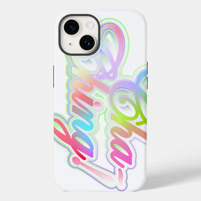 Coques Case-Mate iPhone Typographie artistique de bénédiction d'argent (Verso)