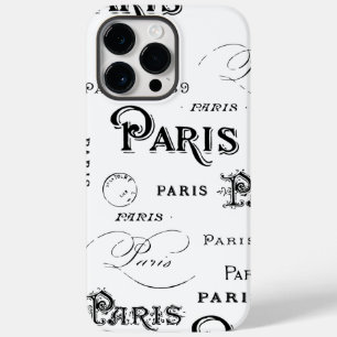 Coque Pour Pour iPhone 14 Pro Max Typographie Calligraphie Paris France Tour Eiffel