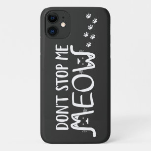 Case-Mate iPhone Case Typographie de chat noir et blanc amusante et fant