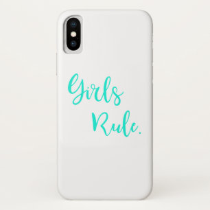 Case-Mate iPhone Case Typographie de la règle des filles, Cool blanc