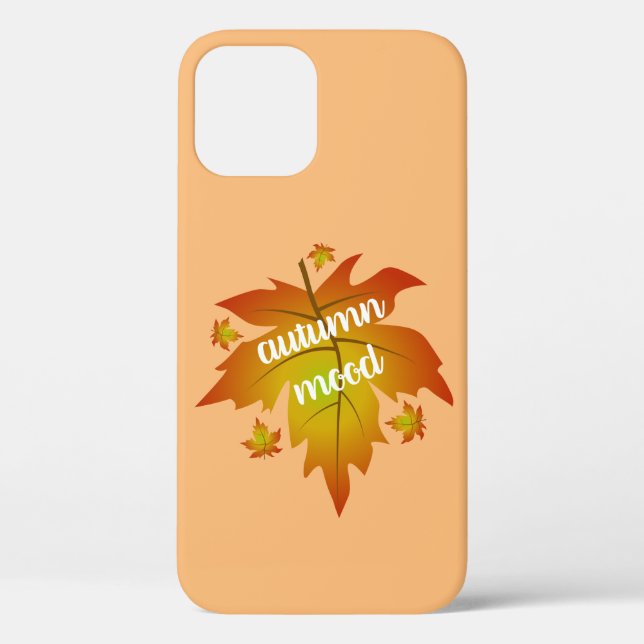 Coques Case-Mate iPhone Typographie de l'humeur d'automne feuille d'érable (Verso)