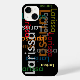 Coque Pour iPhone 14 typographie de nom de motif de couleur personnalis
