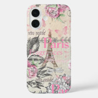 Typographie de Paris Tour Eiffel rose chic