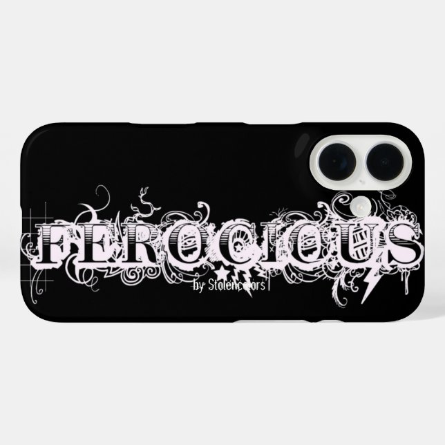 Coques Case-Mate iPhone Typographie de tatouage féroce (Verso (horizontal))