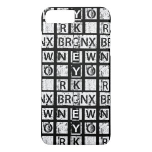 Coque iPhone 8 Plus/7 Plus Typographie grunge de Bronx New York  