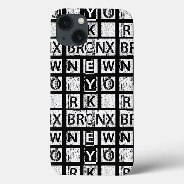 Coques Case-Mate iPhone Typographie grunge de Bronx New York | (Verso)