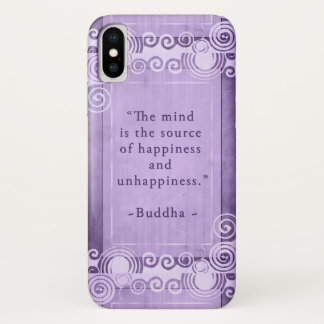 Coque iPhone X Typographie inspirée de citation de Bouddha
