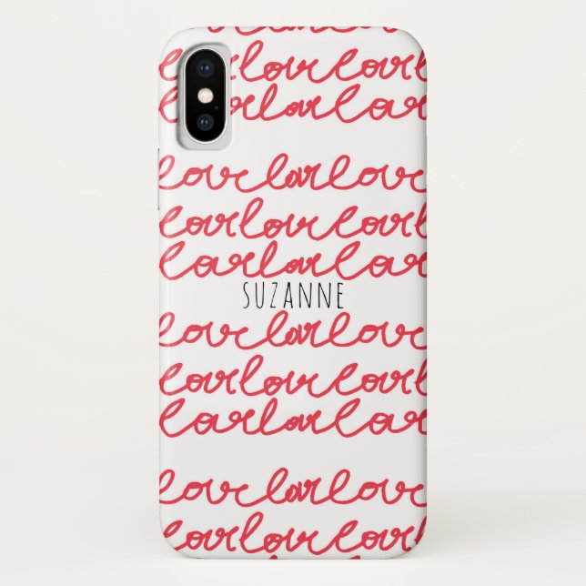 Coques Case-Mate iPhone Typographie Love Valentine (Dos)