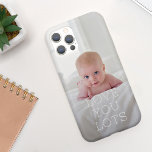Coque Case-Mate iPhone Typographie minimaliste moderne "Love You Lots" Ph<br><div class="desc">Ce boîtier de téléphone est doté d'une photo pleine image et d'un accueil typographique simple et minimaliste qui dit "LOVE YOU LOTS". Vous pouvez customiser cette boîte téléphonique avec votre propre photo et texte... Disponible en plusieurs tailles pour tous les modèles différents de téléphones. Il fait un cadeau fabuleux pour...</div>