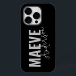 Coque Case-Mate iPhone Typographie minimaliste moderne noir blanc élégant<br><div class="desc">Typographie minimaliste moderne noir blanc élégant simple unique design de boîtier de téléphone personnalisé.</div>