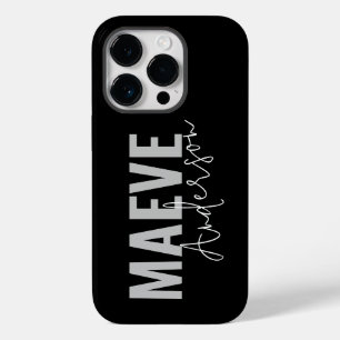 Coque Case-Mate iPhone Typographie minimaliste moderne noir blanc élégant