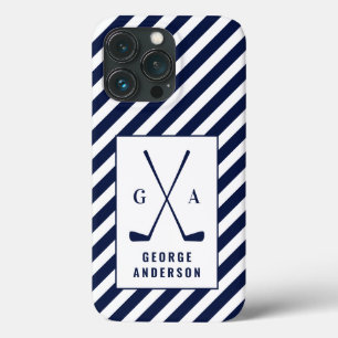 Case-Mate iPhone Case Typographie moderne golf premier monogramme bleu b