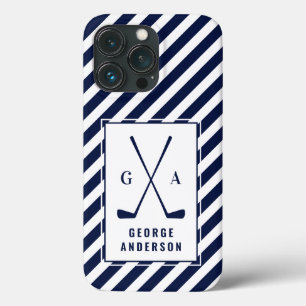 Case-Mate iPhone Case Typographie moderne golf premier monogramme bleu b