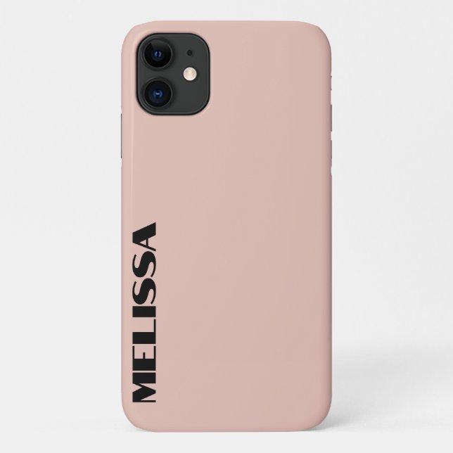 Coques Case-Mate iPhone Typographie noir gras beige (Dos)