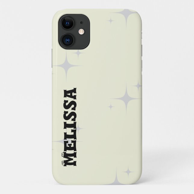 Coques Case-Mate iPhone Typographie noir gras beige (Dos)