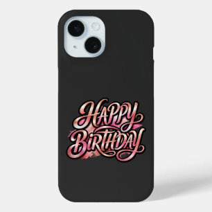 Coque Case-Mate iPhone Typographie Pailletée Anniversaire Rose Gold Chic