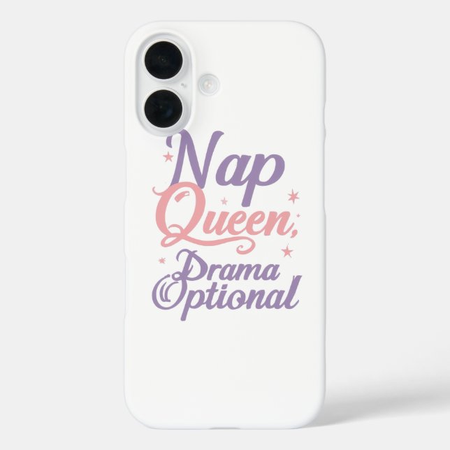 Coques Case-Mate iPhone Typographie pastel "Reine de la sieste" impertinen (Verso)