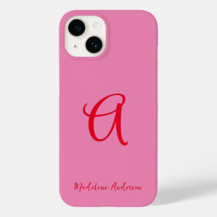 Coque Case-Mate iPhone Typographie PInk Rouge Moderne Feminine