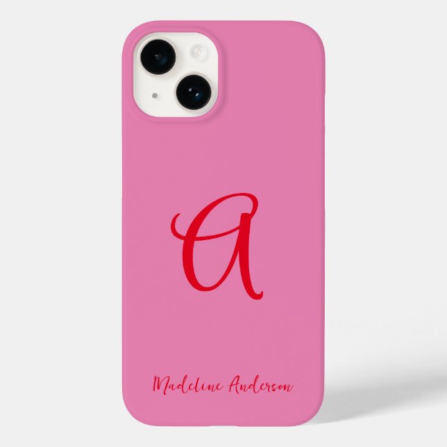 Coques Case-Mate iPhone Typographie PInk Rouge Moderne Feminine (Verso)