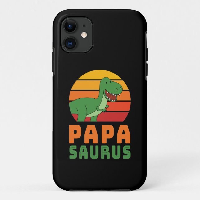 Coques Case-Mate iPhone Tyrannosaurus Rex Papasaurus Dinosaur Fête des pèr (Dos)