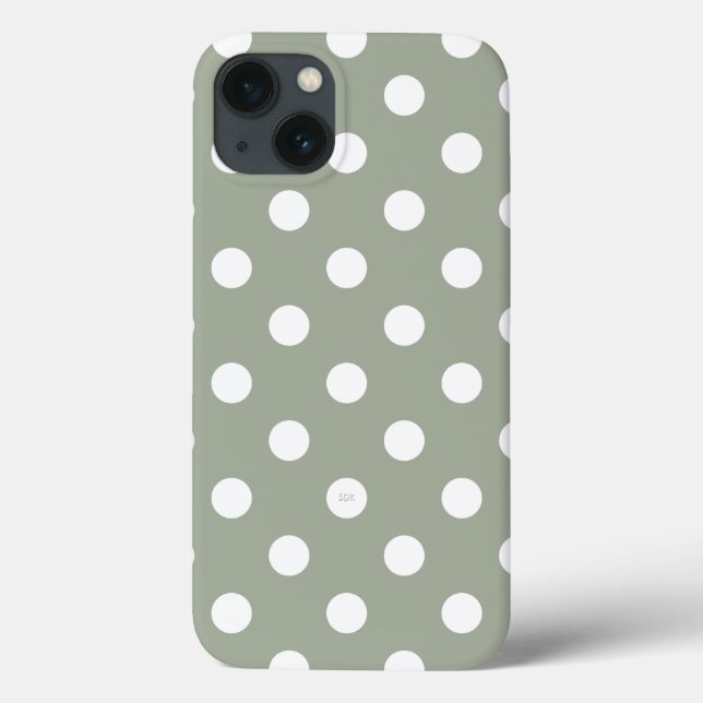 Coques Case-Mate iPhone U choisir Arrière - plan Couleur Pois blanc (Verso)