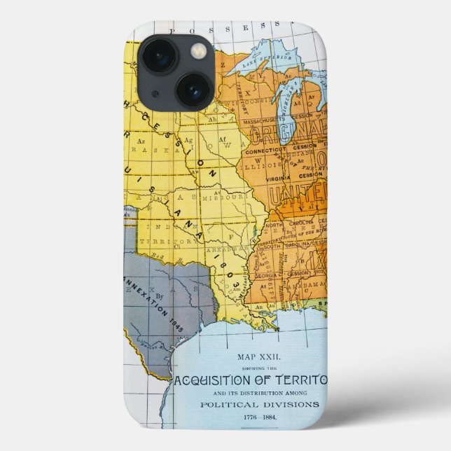 COQUES Case-Mate iPhone U.S. CARTE, 1776-1884 (Verso)