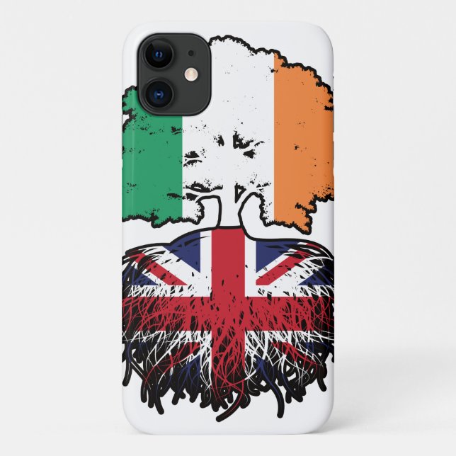 Coques Case-Mate iPhone UK British Irish Ireland Tree Roots Flag (Dos)