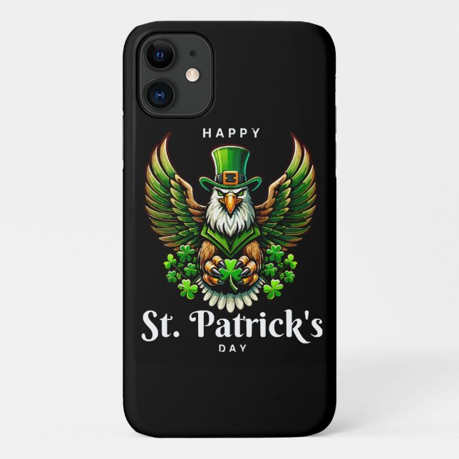 Coques Case-Mate iPhone un aigle avec un chapeau de lutin vert (Dos)