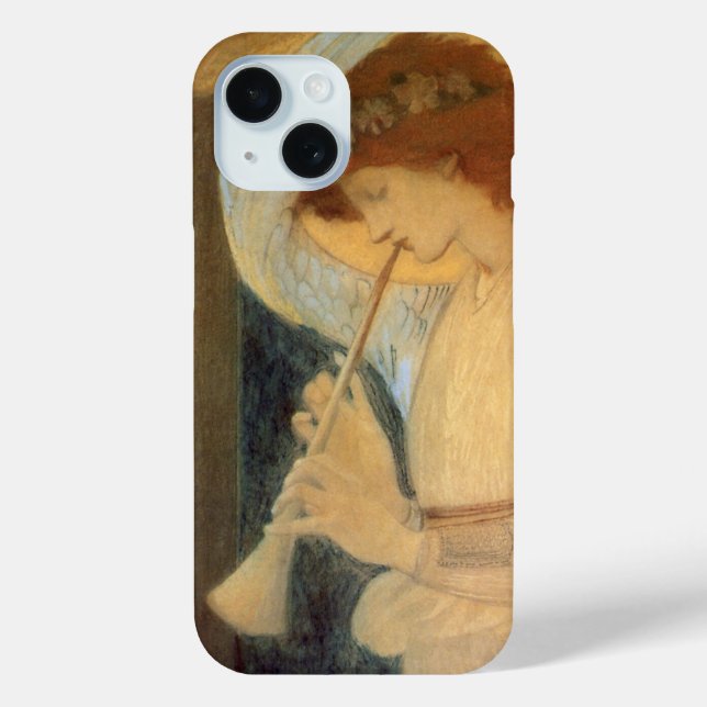 Coques Case-Mate iPhone Un ange jouant du flageolet par Burne-Jones (Verso)