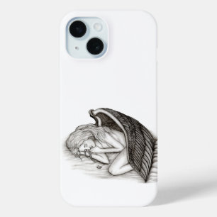 Coque Case-Mate iPhone Un Angel endormi, design noir et blanc