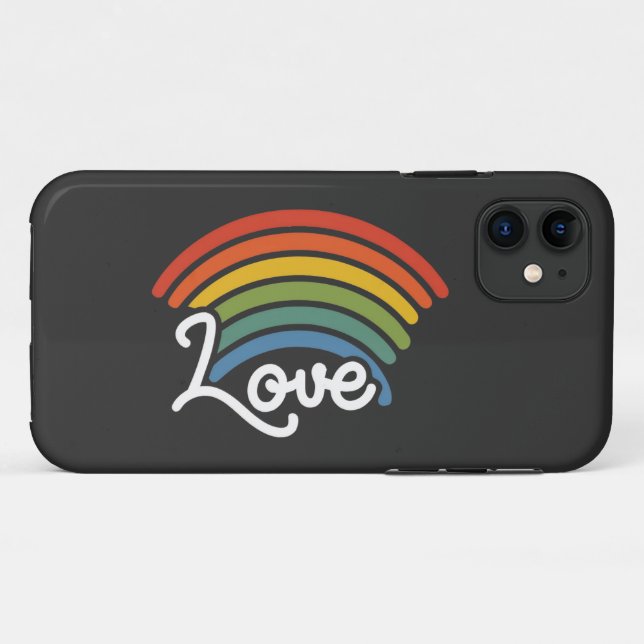 Coques Case-Mate iPhone Un arc-en-ciel d'amour (Dos (Horizontal))