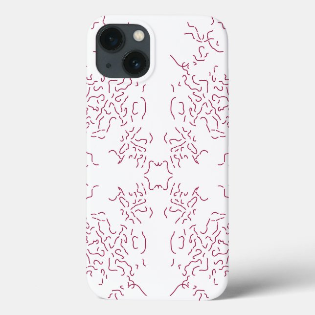 Coques Case-Mate iPhone un arrière - plan blanc avec beaucoup de lignes ro (Verso)