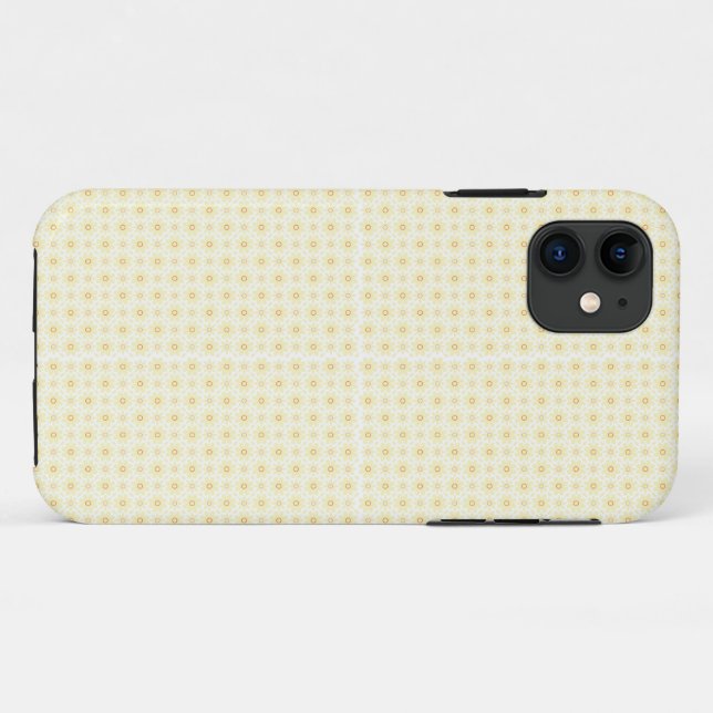 Coques Case-Mate iPhone un arrière - plan jaune et blanc aux petits cercle (Dos (Horizontal))