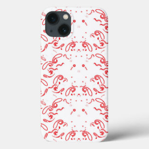 Case-Mate iPhone Case un arrière - plan rouge et blanc avec un motif